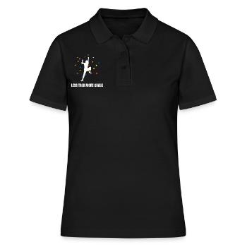 Moins parler plus de craie Boulderer Climber - Polo Femme - noir - Devant - Ailine (174cm)