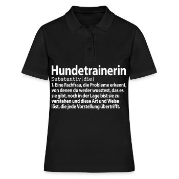 Hundetrainerin Definition Ausbildung Hunde - Frauen Polo Shirt - Schwarz - Vorne - Ailine (174cm)