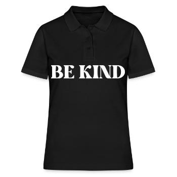 BE KIND - Women's Polo Shirt - black - Front - Ailine (174cm)