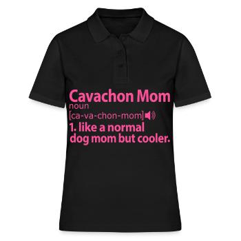 Cavachon Chien Maman Maman Maman Maîtresse Rose - Polo Femme - noir - Devant - Ailine (174cm)