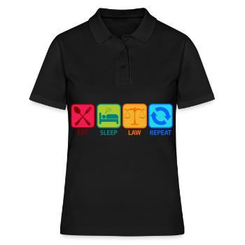Anwalt Spruch Sprüche Lustige witzige Cool Männer - Frauen Polo Shirt - Schwarz - Vorne - Ailine (174cm)