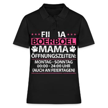 South African Boerboel Hund Mama Spruch Pink - Frauen Polo Shirt - Schwarz - Vorne - Ailine (174cm)