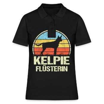 Australian Kelpie Mama Flüsterin - Frauen Polo Shirt - Schwarz - Vorne - Ailine (174cm)