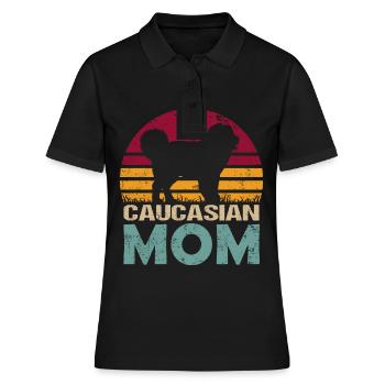 Caucasian Ovcharka Shepherd Mom Mistress - Women's Polo Shirt - black - Front - Ailine (174cm)
