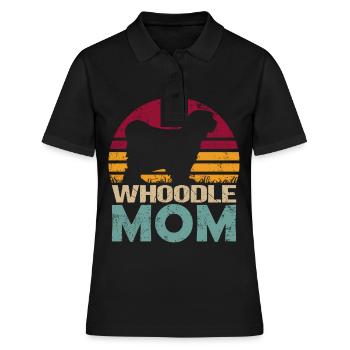 Whoodle Dog Mama Maman Vintage - Polo Femme - noir - Devant - Ailine (174cm)