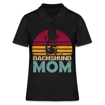 Rauhaardackel Wirehaired Dachshund Mom Mama Frauch - Frauen Polo Shirt - Schwarz - Vorne - Ailine (174cm)