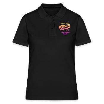 Cousine Familie super cool Geschenk - Frauen Polo Shirt - Schwarz - Vorne - Ailine (174cm)