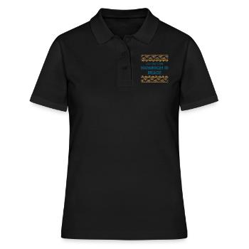 Ugly Hanukkah, Chanukkah, Lichterfest, Geschenk - Frauen Polo Shirt - Schwarz - Vorne - Ailine (174cm)