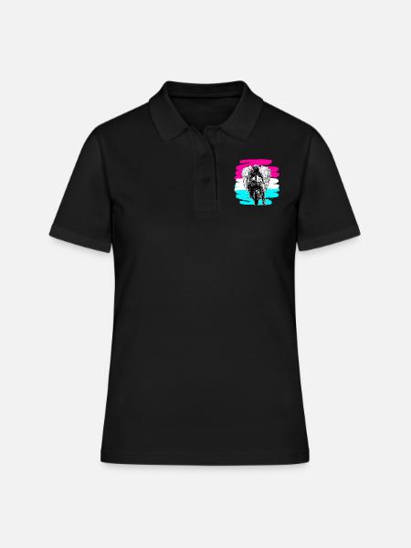 Mode de vie de motard de motard de motocyclettes de moto - Polo Femme - noir