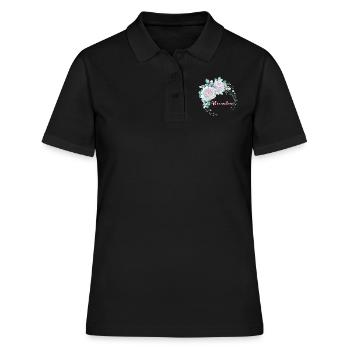 Für Alexandra - Frauen Polo Shirt - Schwarz - Vorne - Ailine (174cm)