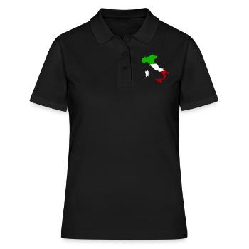 italien land - Frauen Polo Shirt - Schwarz - Vorne - Ailine (174cm)