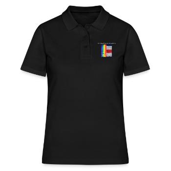 2 DRAPEAUX, 1 NATION LGBTQ x FRANCE - Polo Femme - noir - Devant - Ailine (174cm)