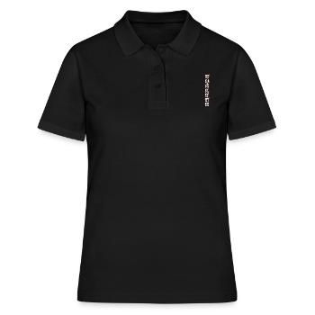 bessere haelfte links weiss - Frauen Polo Shirt - Schwarz - Vorne - Ailine (174cm)