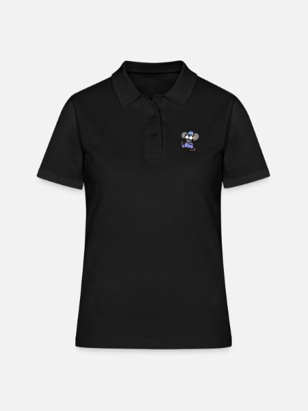 Souris montre la paix - Polo Femme - noir