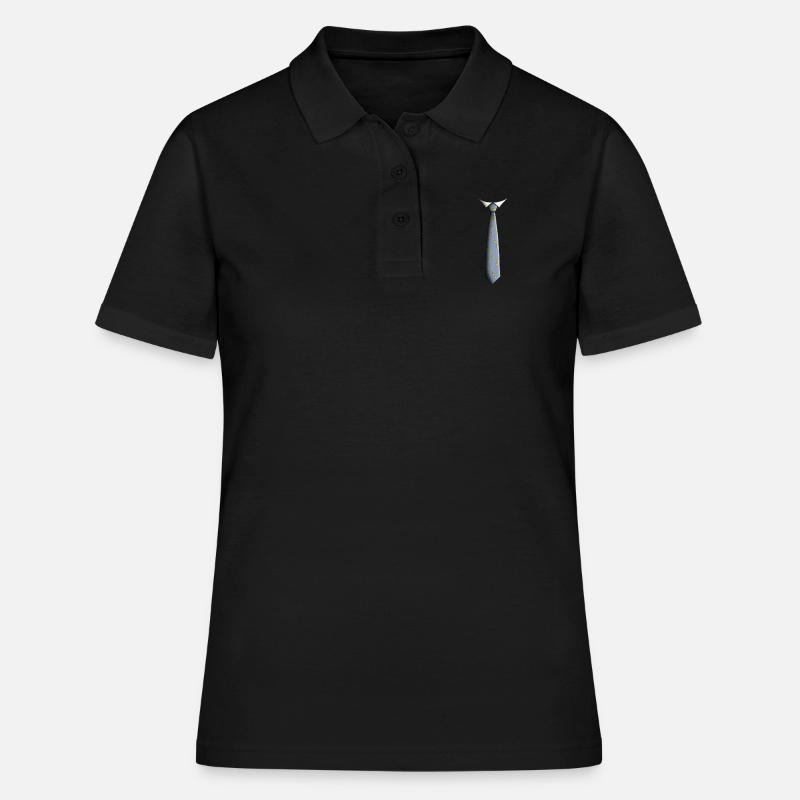 Tie with ducks - Women's Polo Shirt - black