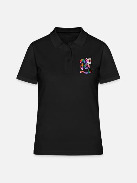Contrôleurs de jeux vidéo - Polo Femme - noir