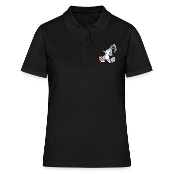 Osterhase - Frauen Polo Shirt - Schwarz - Vorne - Ailine (174cm)