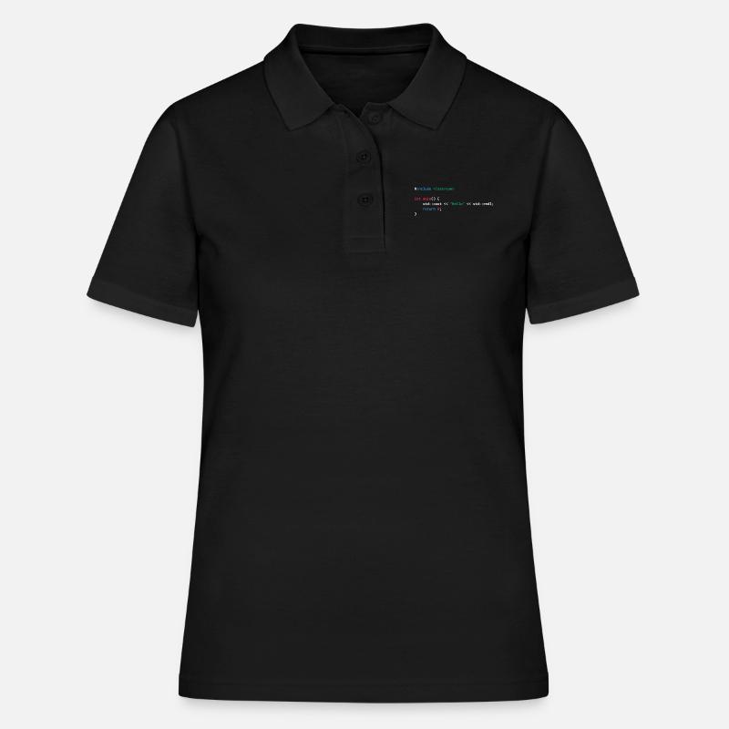 Developer c web humor funny - Women's Polo Shirt - black