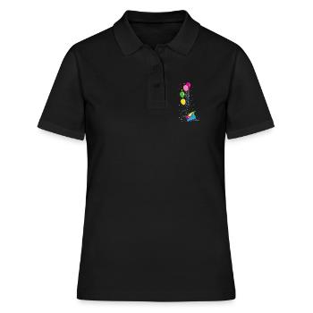 Carnaval Mardi Gras Fool Cap Balloon Carnaval - Polo Femme - noir - Devant - Ailine (174cm)