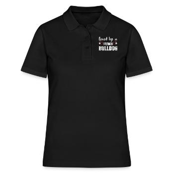 Loved By A French Bulldog - Polo Femme - noir - Devant - Ailine (174cm)