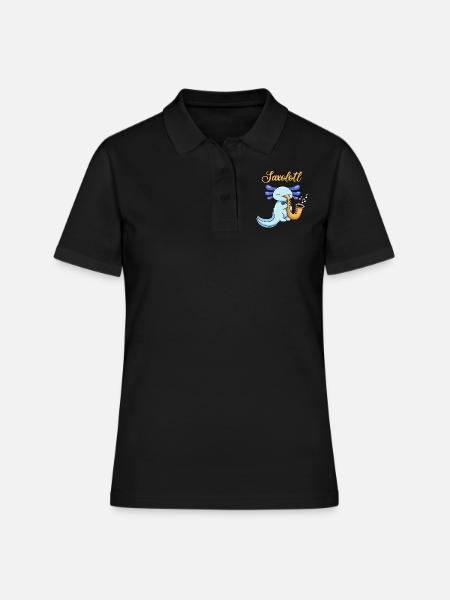 Conception de jeu de mots Saxolotl pour les amateurs d’axolotl - Polo Femme - noir