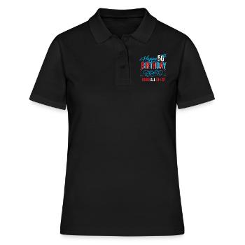 50. Geburtstag 50 Jahre alt Geburtstag Geschenk - Frauen Polo Shirt - Schwarz - Vorne - Ailine (174cm)