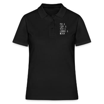 Techno Design DJ's Geschenk Idee - Frauen Polo Shirt - Schwarz - Vorne - Ailine (174cm)