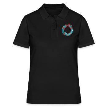 Christmas wreath - Women's Polo Shirt - black - Front - Ailine (174cm)