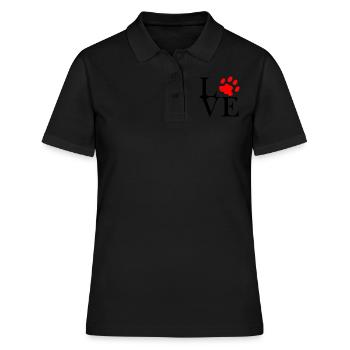 Paw Love - Cat Love - Dog Love - Polo Femme - noir - Devant - Ailine (174cm)