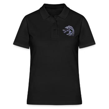 Profitez de la balade pour les surfeurs - Polo Femme - noir - Devant - Ailine (174cm)