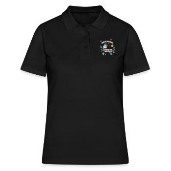 Christmas Silent Night Gift Idea Kids - Women's Polo Shirt - black - Front - Ailine (174cm)