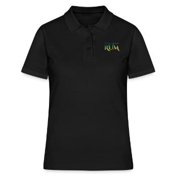 Rum / May Contain Rum / Alkohol / Party - Frauen Polo Shirt - Schwarz - Vorne - Ailine (174cm)