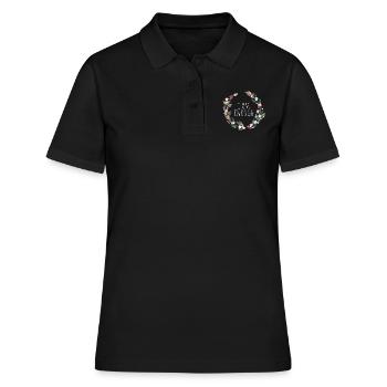 Je suis assez je suis assez affirmation pleine conscience - Polo Femme - noir - Devant - Ailine (174cm)