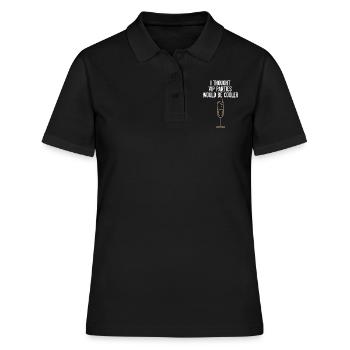 I Thought VIP Parties Would Be Cooler Ironie VIP - Frauen Polo Shirt - Schwarz - Vorne - Ailine (174cm)