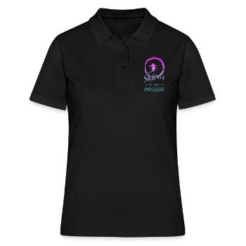 skiing - Frauen Polo Shirt - Schwarz - Vorne - Ailine (174cm)