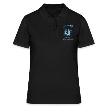 Ski - Frauen Polo Shirt - Schwarz - Vorne - Ailine (174cm)