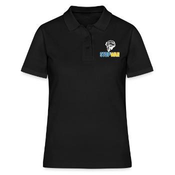 Stop war - Women's Polo Shirt - black - Front - Ailine (174cm)