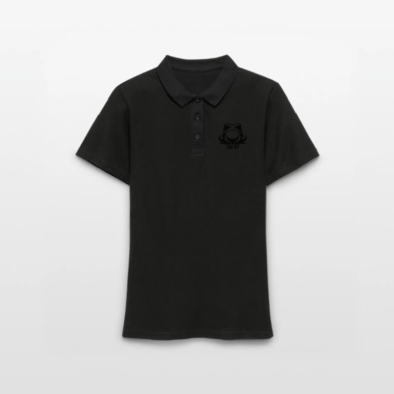 Vintage Frog Toad Meme Grumpy Frog Don't Toad Me Frauen Polo Shirt