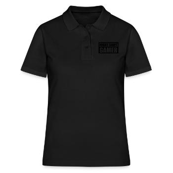 Gaming Night Shift Gamer - Polo Femme - noir - Devant - Ailine (174cm)