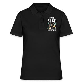 Rêve Rêveur Rêve spirituel - Polo Femme - noir - Devant - Ailine (174cm)