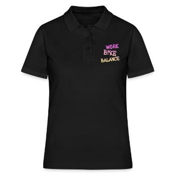 work bike balance bike biker - Frauen Polo Shirt - Schwarz - Vorne - Ailine (174cm)