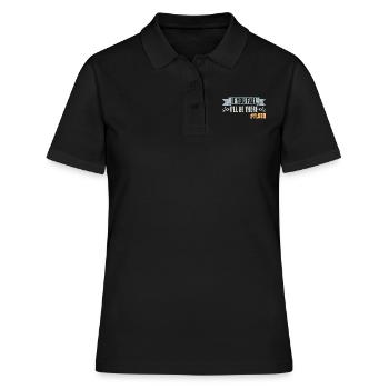If You Fall I'll Be There Vintage Floor Humor - Frauen Polo Shirt - Schwarz - Vorne - Ailine (174cm)