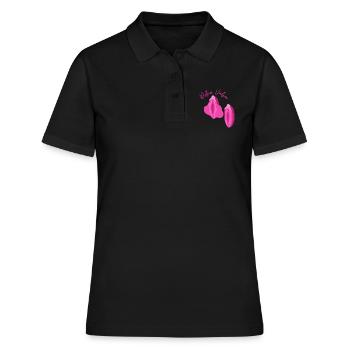 Le féminisme concerne tout le monde ! Vagin doux Dolce Vulvar - Polo Femme - noir - Devant - Ailine (174cm)