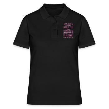 Meine Enkelkinder sind meine Lieblingsgroßmutter Oma - Frauen Polo Shirt - Schwarz - Vorne - Ailine (174cm)