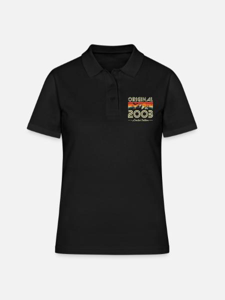 Original 2003 Vintage Vintage Retro Birthday - Polo Femme - noir