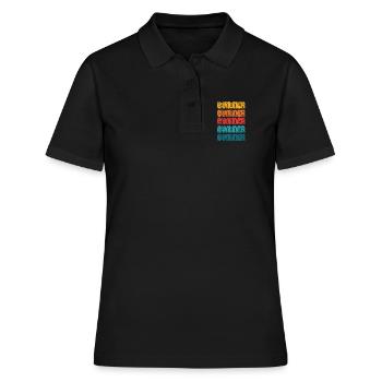 Déception Rétro - Polo Femme - noir - Devant - Ailine (174cm)
