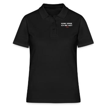 Keine Sorge Ich Bin Fast Arzt Medizinstudent - Frauen Polo Shirt - Schwarz - Vorne - Ailine (174cm)