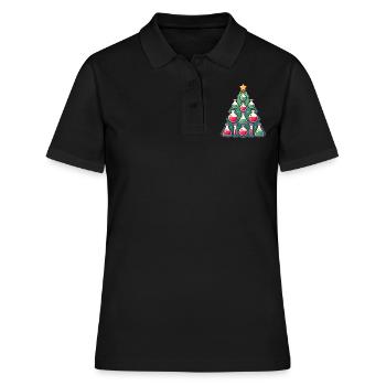 Chemistry Christmas Tree Design - Women's Polo Shirt - black - Front - Ailine (174cm)