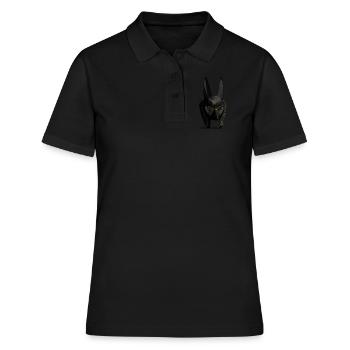 Anubis - Frauen Polo Shirt - Schwarz - Vorne - Ailine (174cm)