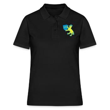 Biberacher seit 1976 - Frauen Polo Shirt - Schwarz - Vorne - Ailine (174cm)